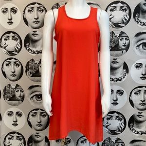 Mushka by Sienna Rose Orange Coral Crepe Lightweight A-line Dress Sz M